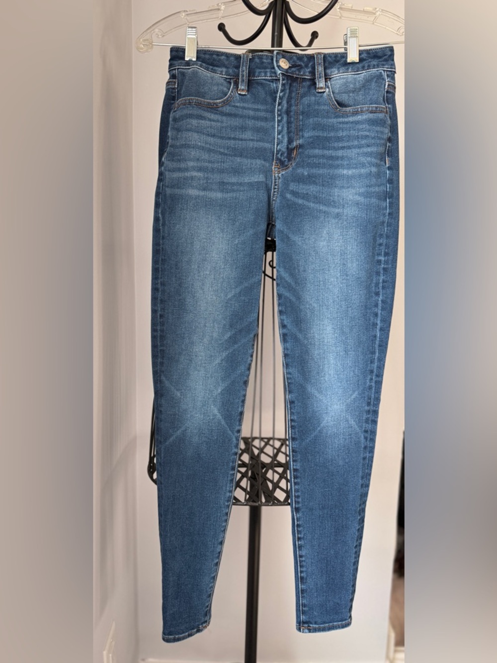 American Eagle Outfitters Slim Skinny Jeans in Mid Blue